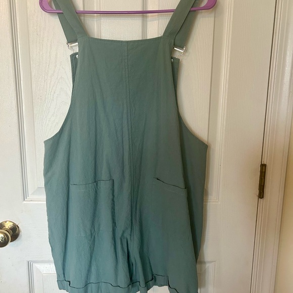 Women's Gray-Blue Casual Overalls - Picture 3 of 5